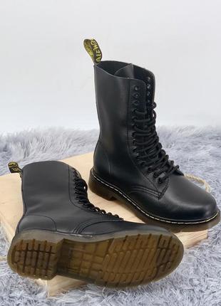 Женские ботинки черные в коже dr martens 1914
