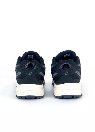 Мужские кроссовки черные с синим в стиле assc asics gel-venture 6 "black/gray"2 фото