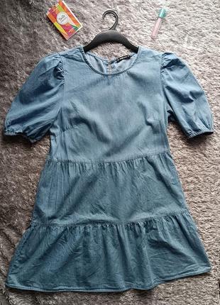Джинсовое платье - трапеция, свободного кроя, размер m,l,xl, топ качество 👌2 фото