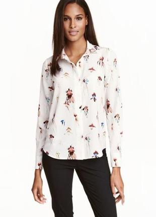 Женская блузка блузка, рубашка-рубашка h&amp;m с катами1 фото