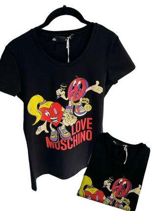 Женская футболка love moschino оригинал!4 фото