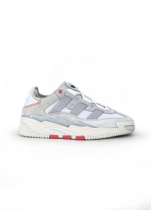 Женские кроссовки белые с серым в стиле adidas lightstrike white1 фото