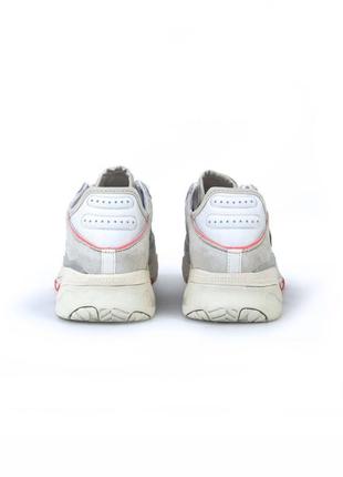 Женские кроссовки белые с серым в стиле adidas lightstrike white3 фото