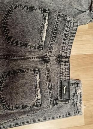Качественные серые мом джинсы 👖3 фото
