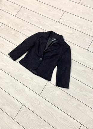 Стильный женский пиджак жакет в чёрном цвете от бренда h&m