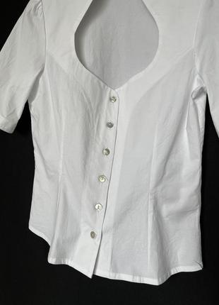 Stockerpoint белая блуза с интересным вырезом приталенная по фигуре y2k баварская дирндль5 фото