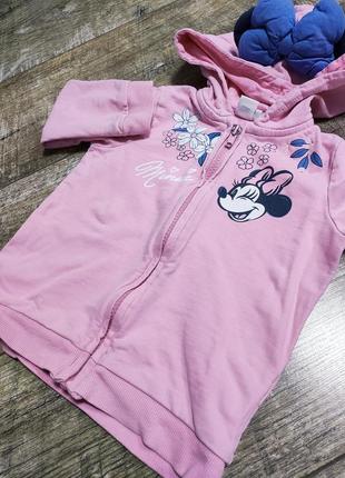 Толстовка, кофта, худи на молнии девочке, disney, minnie mouse, р. 86-92, 1,5-2 года, 18-24мес.6 фото