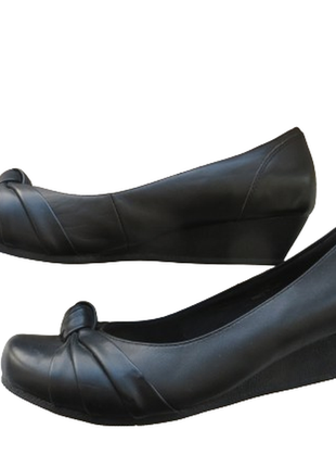 Женские черные кожаные туфли george .размер 433 фото