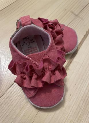 Пінетки  рожеві тапулі кеди на дівчинку 6-12 місяців3 фото