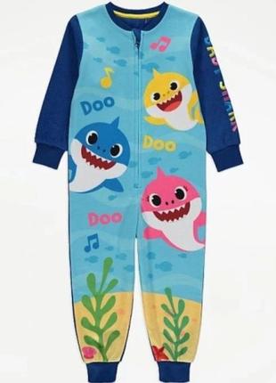 Комбинезон baby shark для мальчиков, комбинезон для сна, универсальная пижама,