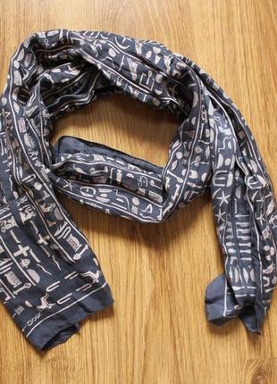 Красивый платок шарф шелк the british museum hieroglyphics1 фото