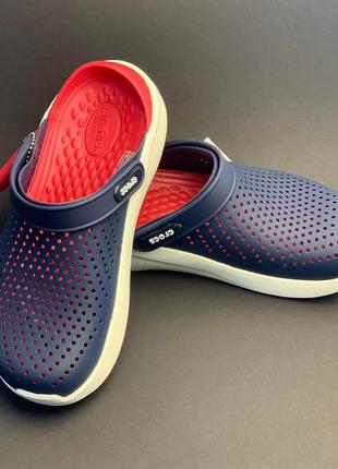 Crocs literide кроксы лайтрайд navy/pepper крос шлепки сабо4 фото