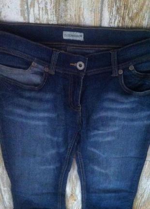 Синие джинсовые стрейчевые капри бриджи 46-48 подарок6 фото