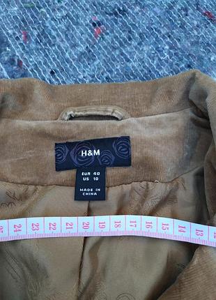 Вельветовий піджак h&m 5