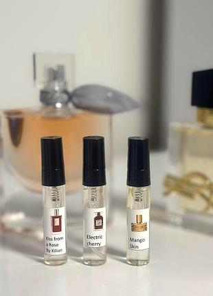 В наличии набор ароматов 3 шт, парфюм kiss from a rose, tf - эlectric cherry, mango skin