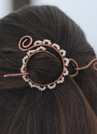 Мідна шпилька для волосся.