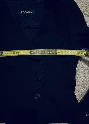 Пиджак escada шерсть оригинал бренд жакет блейзер размер s,xs5 фото