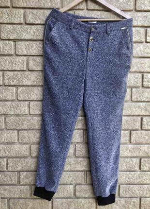 Брендові італійські твідові штани / джогери з гарними ґудзиками