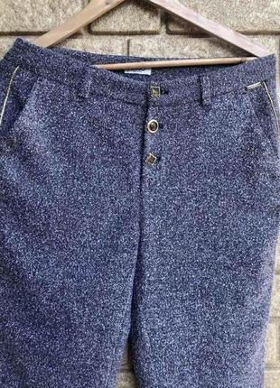 Брендові італійські твідові штани / джогери з гарними ґудзиками3 фото