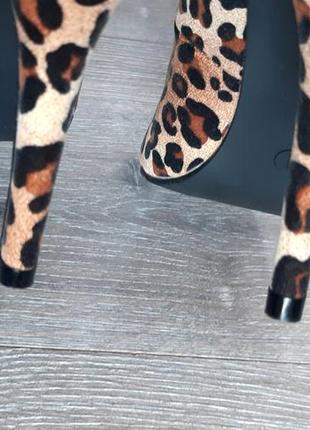 Туфлі-лодочки на високому каблуці леопардовий принт,велюр розмір 35-364 фото