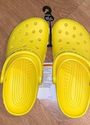 Крокс классик жёлтые crocs classic yellow7 фото