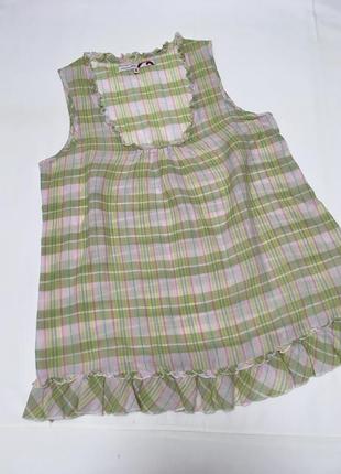 1+1=3 легкая майка с оборкой