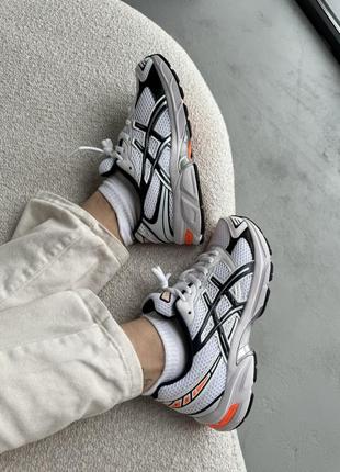 Asics gel-1130 white/black/orange5 фото