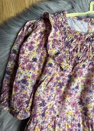 Невероятное нарядное стильное платье с рбшами цветочный принт для девочки 8/9р george3 фото