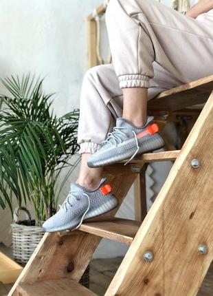 Классные женские кроссовки adidas yeezy boost 350 серые3 фото
