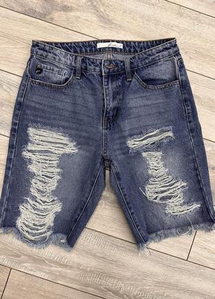 Шорты удлиненные джинсовые шорты2 фото