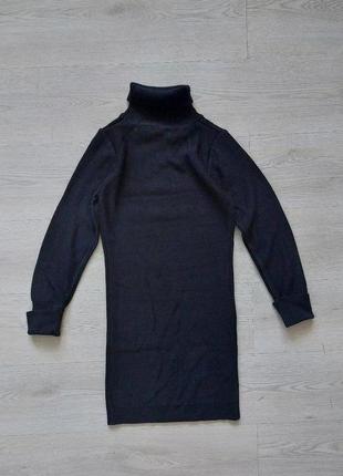 Новое трикотажное платье черное, размер s