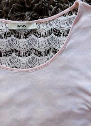 Футболка майка топ блуза з мереживною спинкою від oasis4 фото