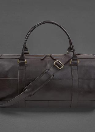 Шкіряна сумка темно-коричнева крост harper maxi1 фото