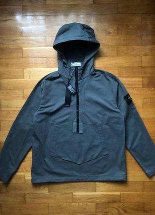 Овершот stone island hooded cotton overshirt 103wn grey1 фото