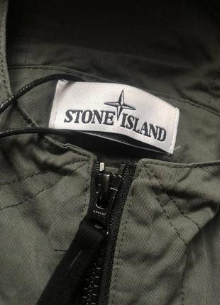Овершот stone island hooded cotton overshirt 103wn grey5 фото