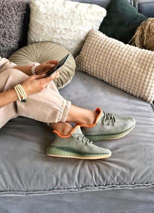 Шикарные женские кроссовки adidas yeezy boost 350 лазурные10 фото