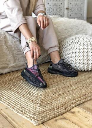 Круті жіночі кросівки adidas yeezy boost 350 чорно-вишневі5 фото