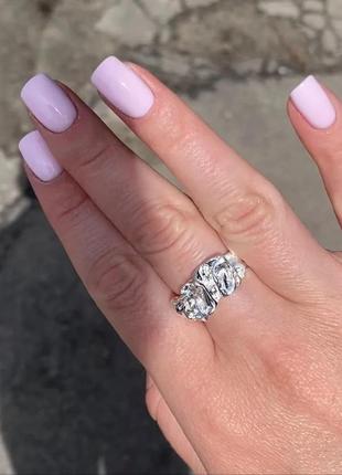 Креативне нестандартне геометричне кільце обручка каблучка кольору срібло кольцо