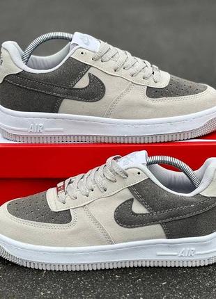 Кроссовки nike air forces one low grey