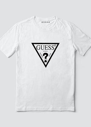 Женская футболка оверсайз oversize guess гесс белая