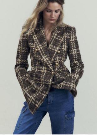 Жакет пиджак пальто zara xs s7 фото