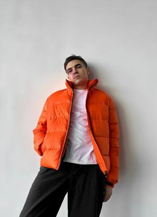 Куртка мужская весенняя blackout оранжевая4 фото