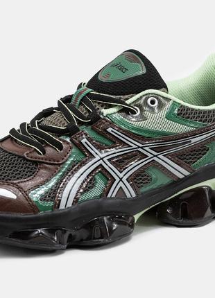 Мужские кроссовки asics gel-quantum kinetic/асикс гель зелени с коричневым/мужская демисезонная спортивная обувь2 фото