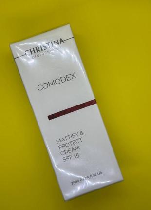 Матирующий защитный крем comodex mattify & protect cream spf 15 christina