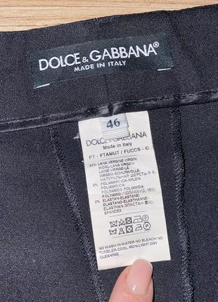 Чорні класичні брюки вовняні брюки ориігнал базові брюки dolce&amp;gabbana чёрные классические брюки шерстяные брюки строгие брюки италия3 фото