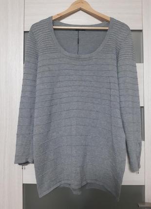 Сірий довгий светр m&co