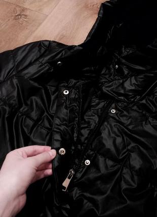 Стильная стеганная женская куртка на весну черная женская куртка демисезонная свободная женская куртка оверсайз куртка батал8 фото