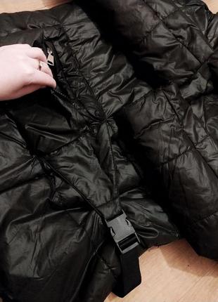 Стильная стеганная женская куртка на весну черная женская куртка демисезонная свободная женская куртка оверсайз куртка батал7 фото