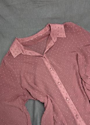 Крутая полупрозрачная рубашка с объемными рукавами2 фото