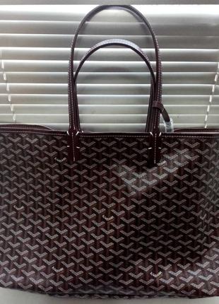 Новая кожаная сумка шопер goyard saint louis(франция)4 фото